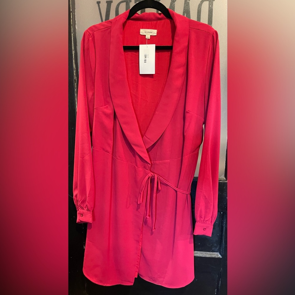 Red tie dress